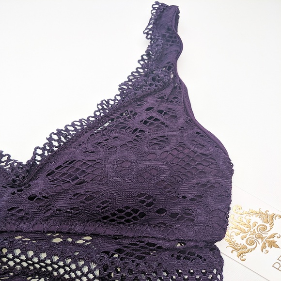 Becca Captured Purple Crochet One Piece Swimsuit - Picture 4 of 8